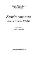 Copertina  Storia romana dalle origini al 476 d. C.