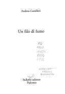 Copertina  Un filo di fumo