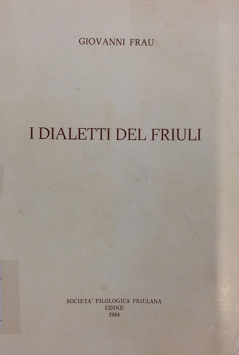 Copertina  I dialetti del Friuli