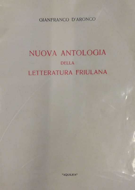 Copertina  Nuova antologia della letteratura friulana
